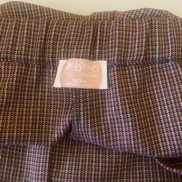 Persona by Marina Rinaldi Houndstooth Metallic Dress Pants size 31 US 22W - Picture 13 of 16